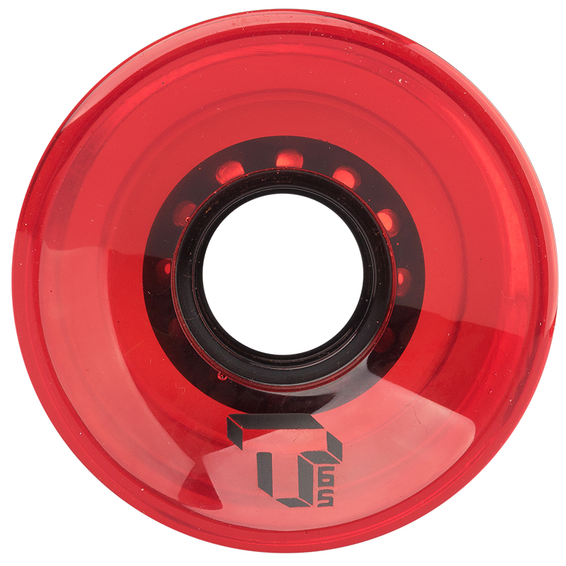 Tada Single T Cruiser Wheel Red Transparent 65mm