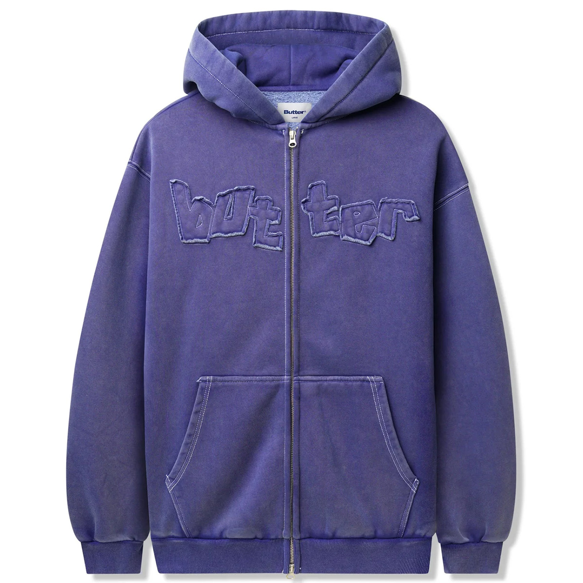 Butter Goods Mineral Wash Zip-Thru Hoodie Prussian Butter Goods Mineral Wash Zip-Thru Hoodie Prussian