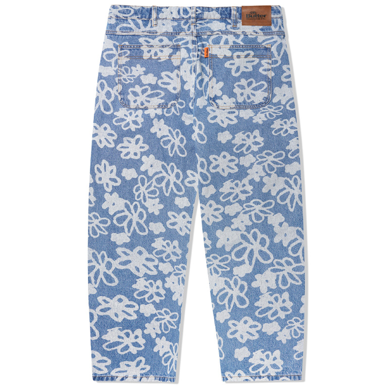Butter Goods Flowers Denim Pants Washed Indigo