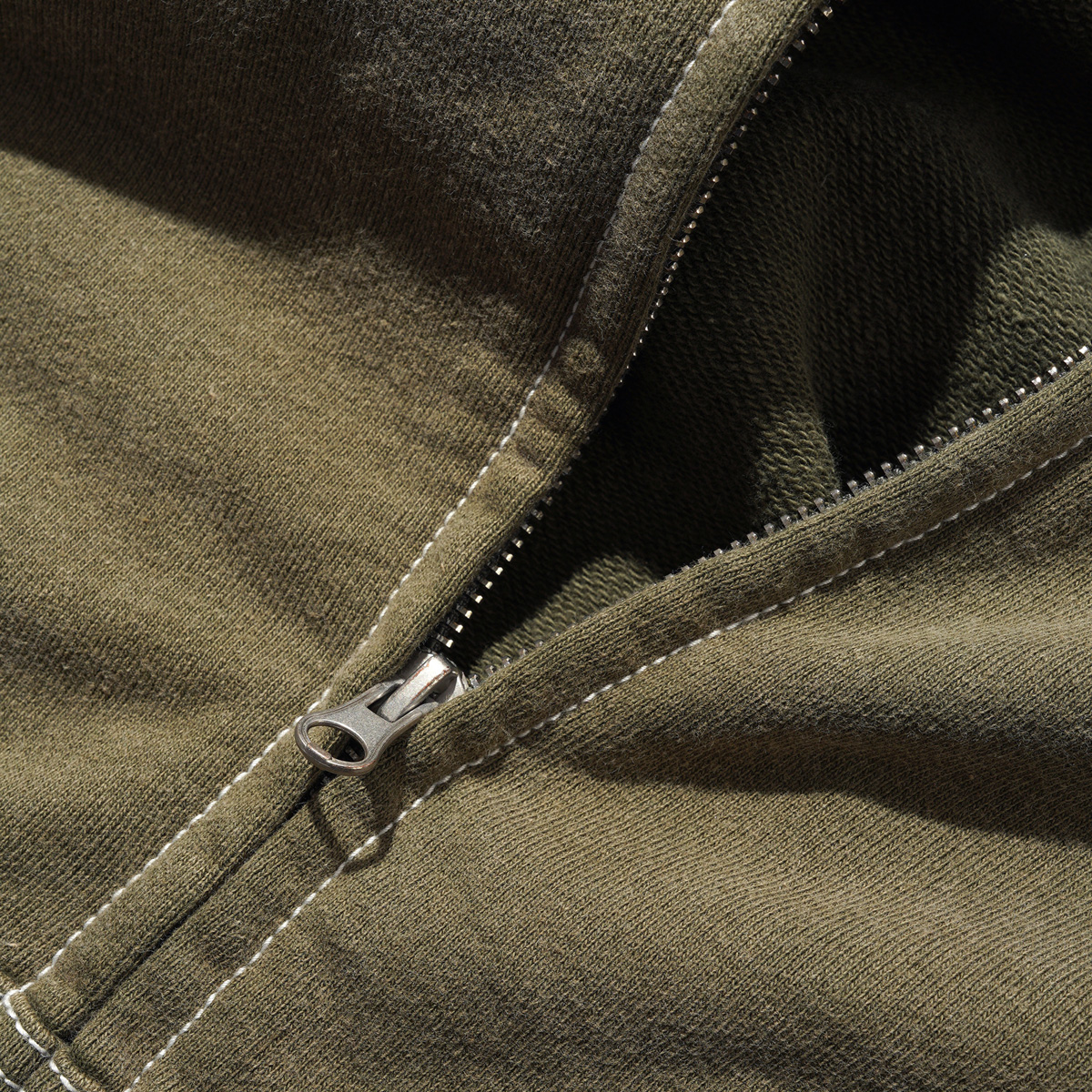 Butter Goods Sketch Zip-Thru Hooded Sweater Army