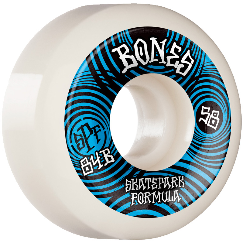 Bones SPF Ripples P5 Sidecut Wheels 84B White 58mm Bones SPF Ripples P5 Sidecut Wheels 84B White 58mm