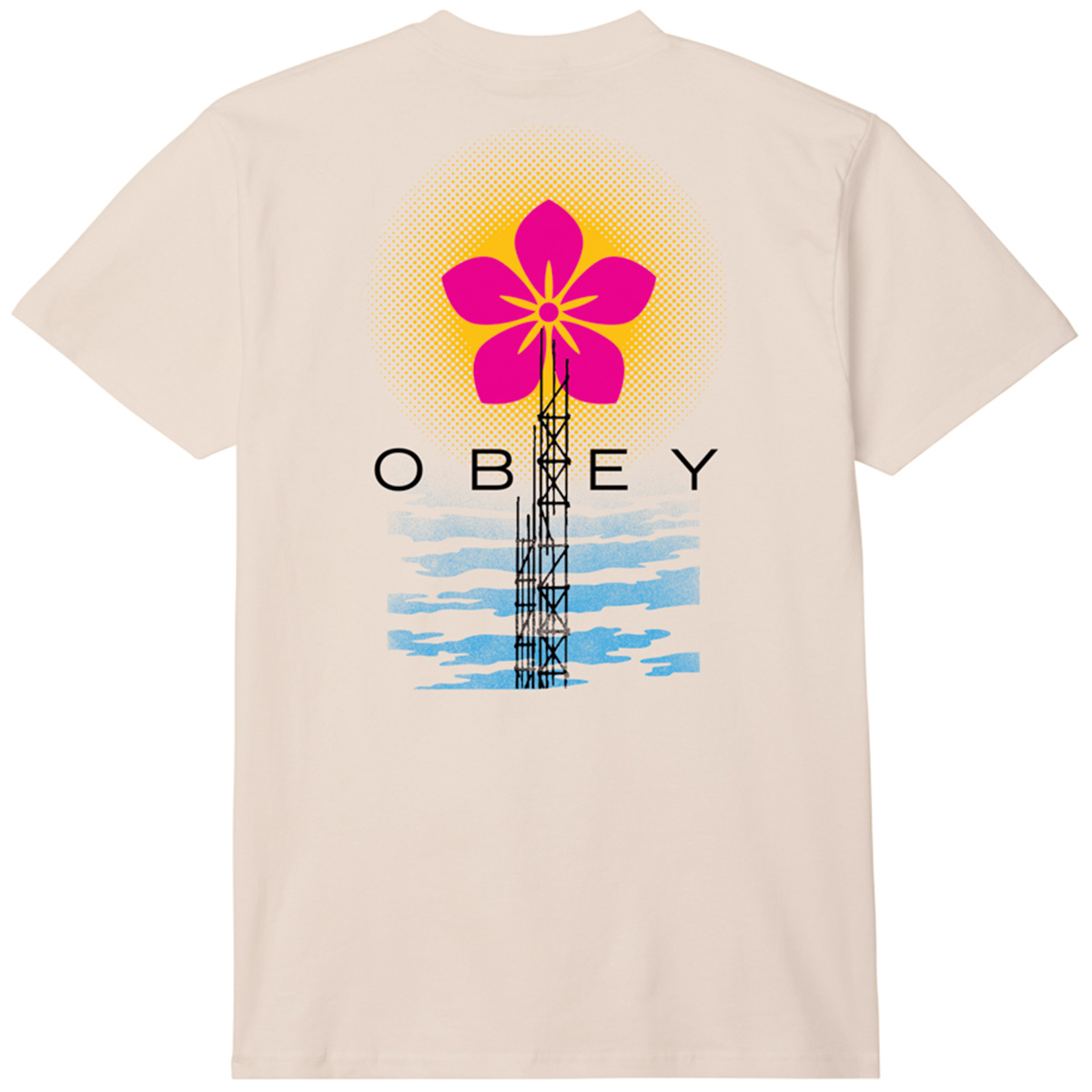 Obey Elevated Power T-Shirt Cream Obey Elevated Power T-Shirt Cream