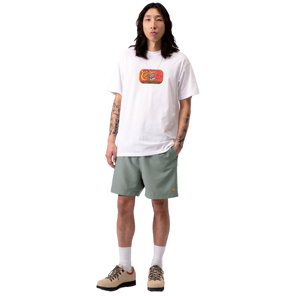 Carhartt WIP Chase Swim Trunk Velvet Green/Gold