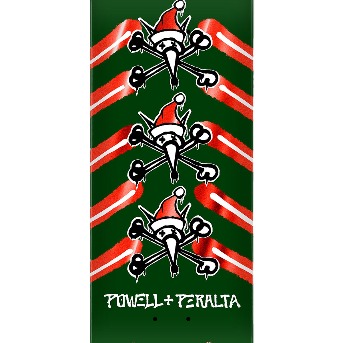 Powell Peralta Rat Bones Holiday 25 Skateboard Deck Green/Red Foil 8.75