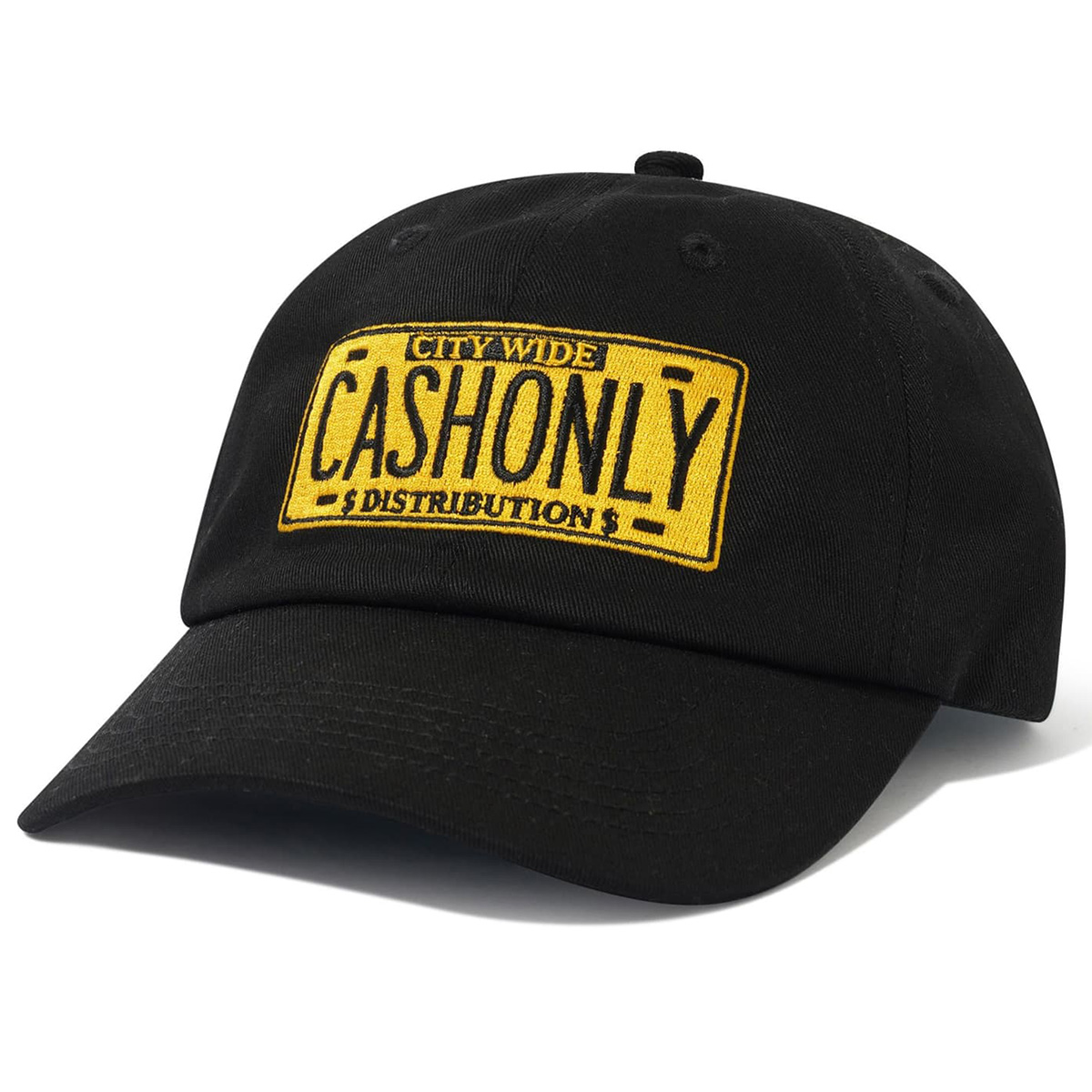 Cash Only License Plate 6 Panel Cap Black Cash Only License Plate 6 Panel Cap Black