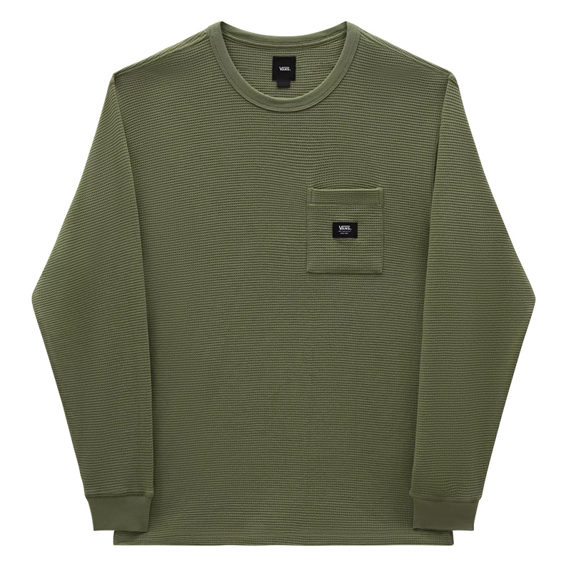 Vans Alder Longsleeve T-Shirt Pocket Thermal Loden Green