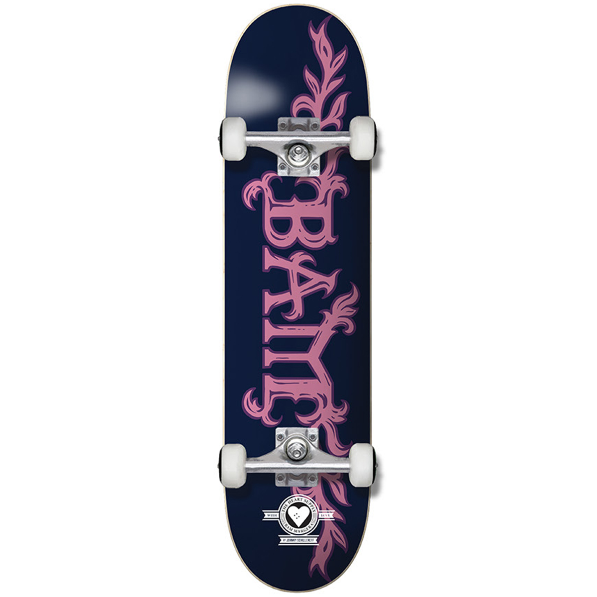 The Heart Supply Bam Margera Growth Pro Complete Skateboard Blue/Pink 7.5