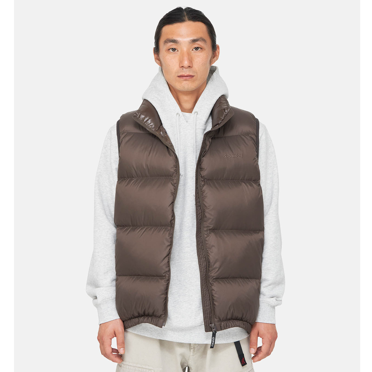 Gramicci Down Puffer Vest Dark Brown