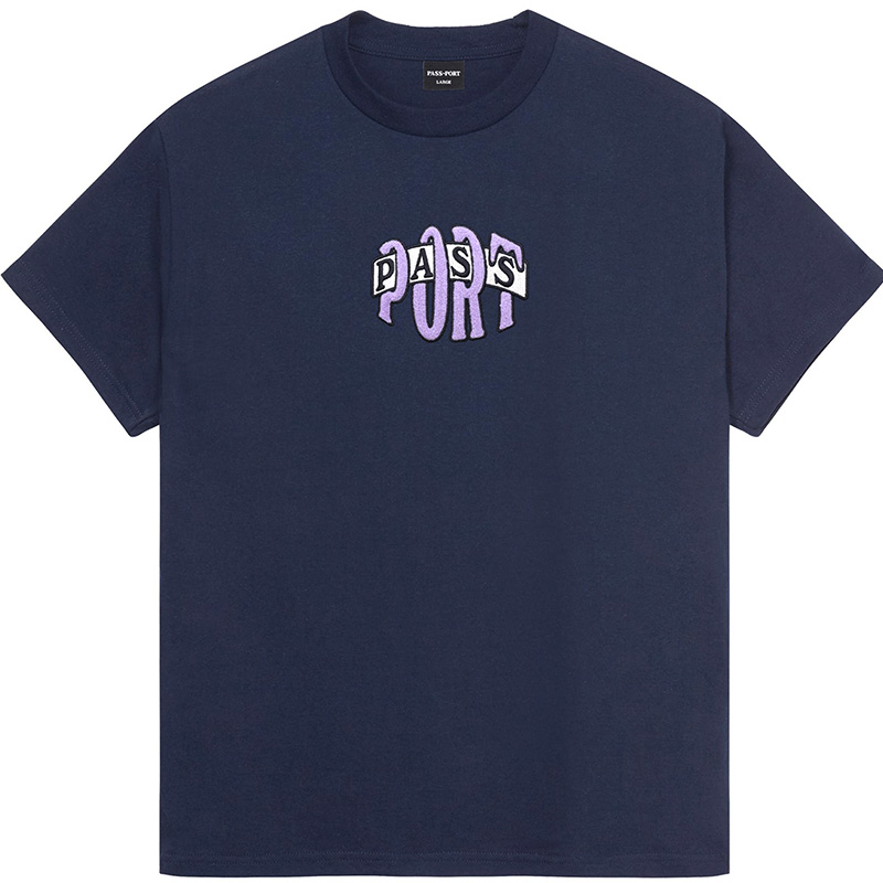 Pass Port Bulb Logo T-Shirt Navy