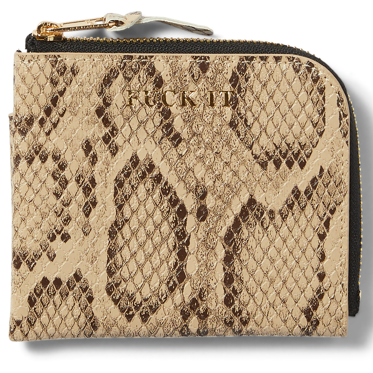 HUF Fuck It Snakeskin Wallet Brown