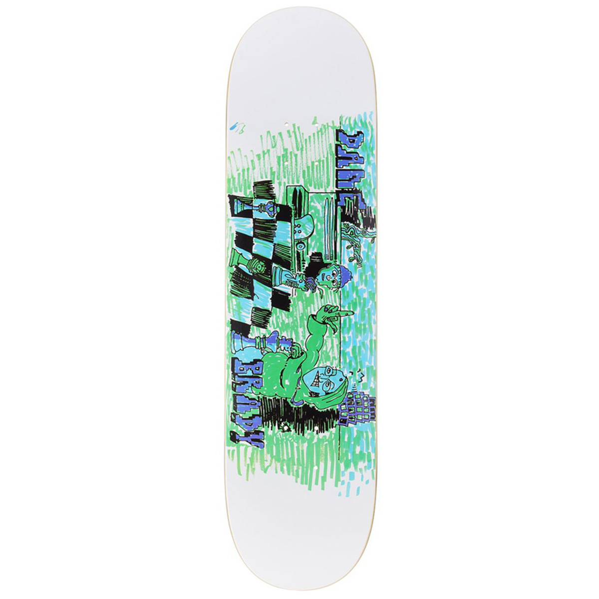 Polar Dane Brady Checkmate Skateboard Deck White 8.5