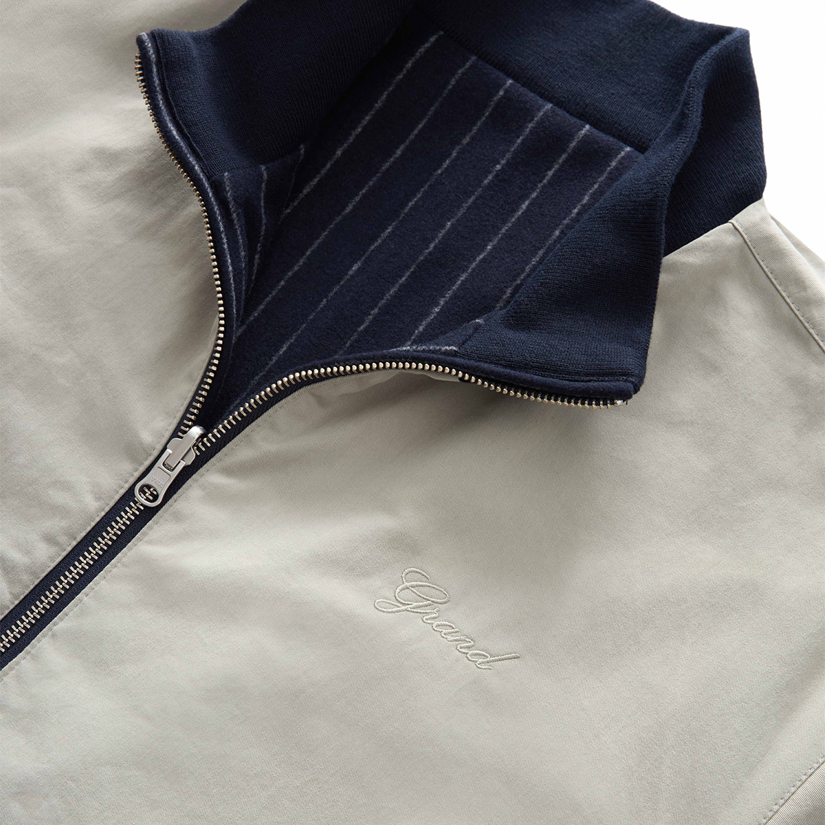 Grand Collection Reversible Pinstripe Wool/Cotton Jacket Grand Collection Reversible Pinstripe Wool/Cotton Jacket