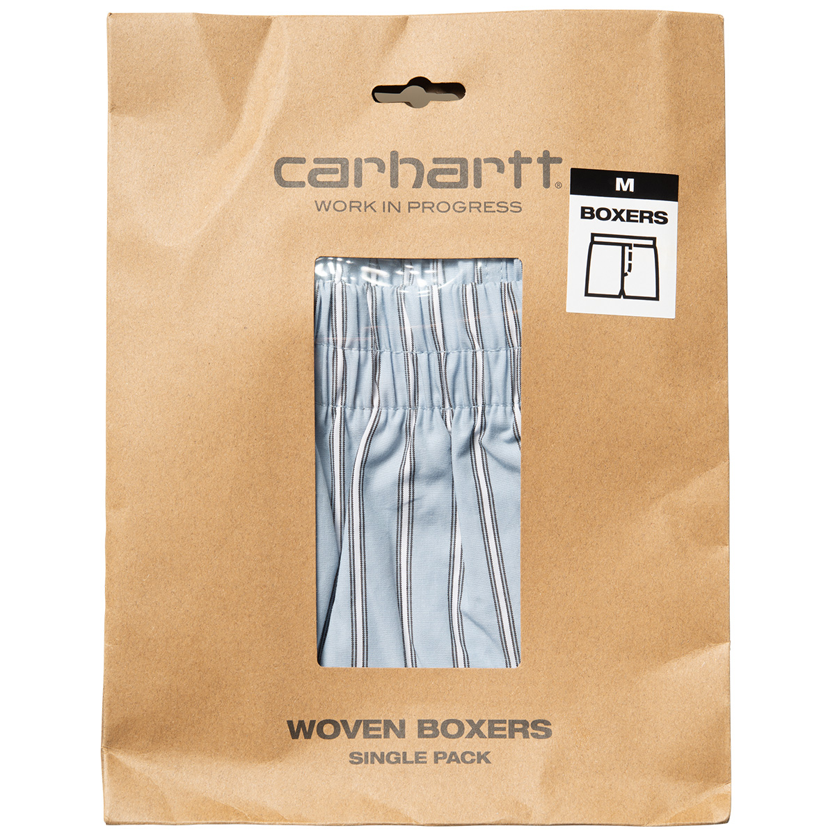 Carhartt WIP Cotton Boxer Grimsby Stripe Blue Fog Carhartt WIP Cotton Boxer Grimsby Stripe Blue Fog