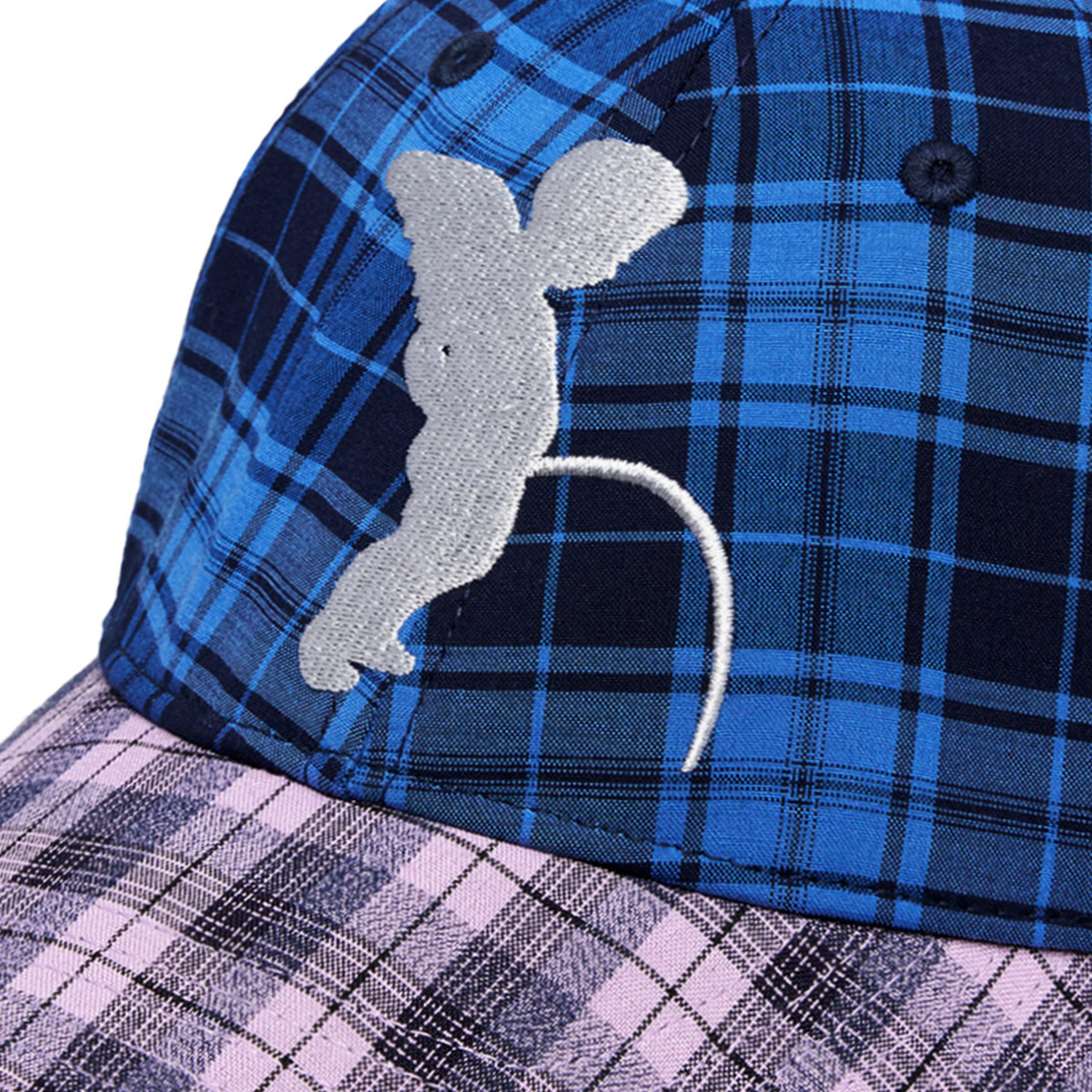 Token Pissing Angel Cap Blue Purple Plaid