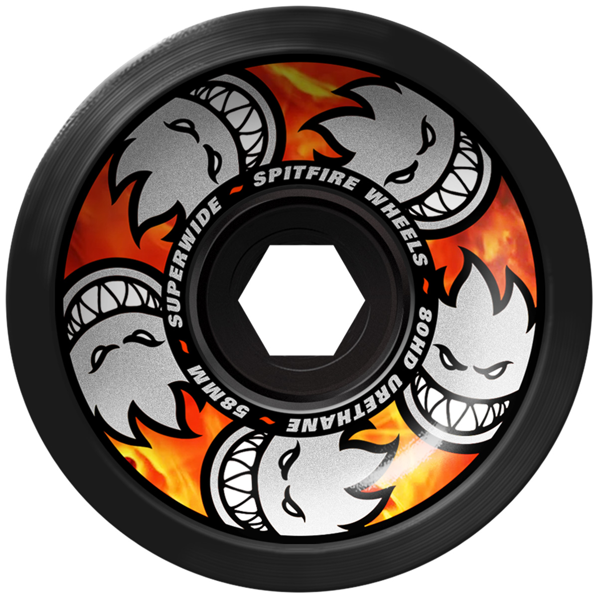 Spitfire 80HD Multiball Superwides Wheels Black 58mm