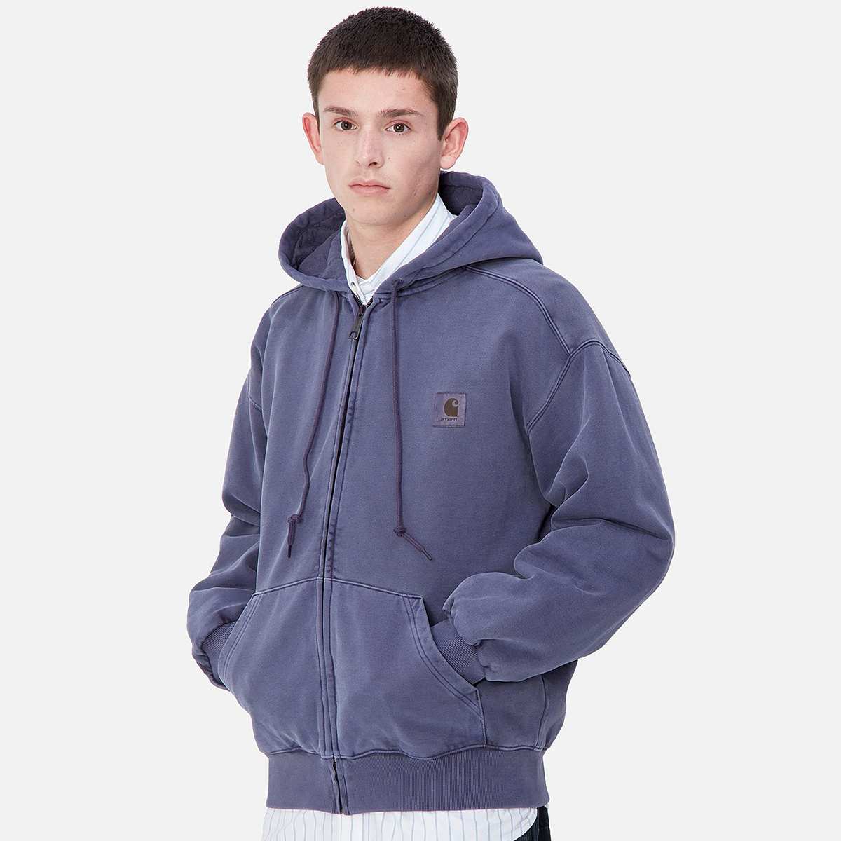 Carhartt WIP Hooded Vista Jacket Aura Garment Dyed Carhartt WIP Hooded Vista Jacket Aura Garment Dyed