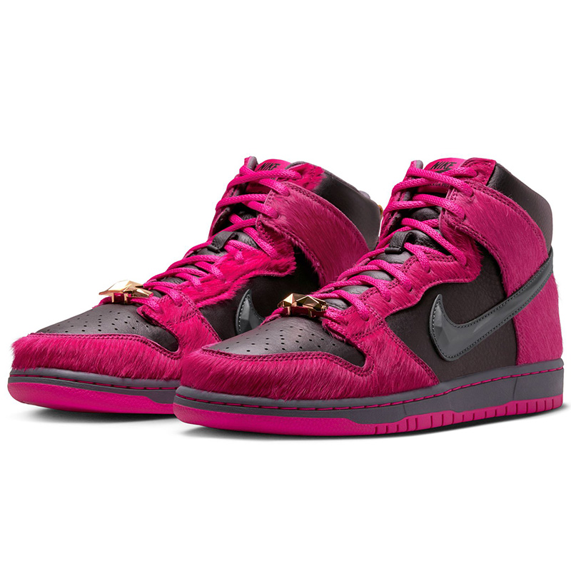 Nike SB Dunk High x Run The Jewels Active Pink/Black/Metallic Gold Nike SB Dunk High x Run The Jewels Active Pink/Black/Metallic Gold