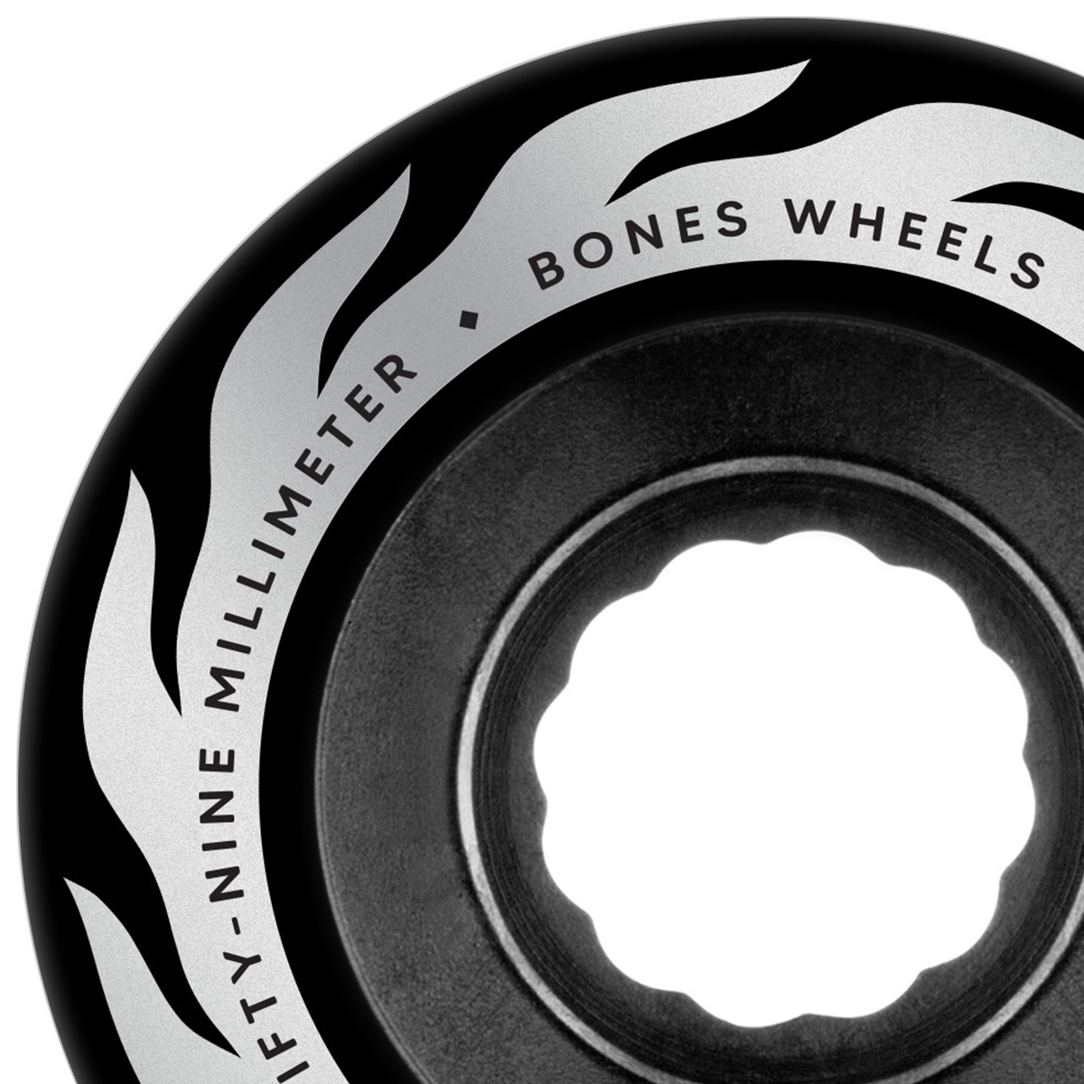Bones Rough Riders Eternal Flame Cruiser Wheels Black 80a 59mm