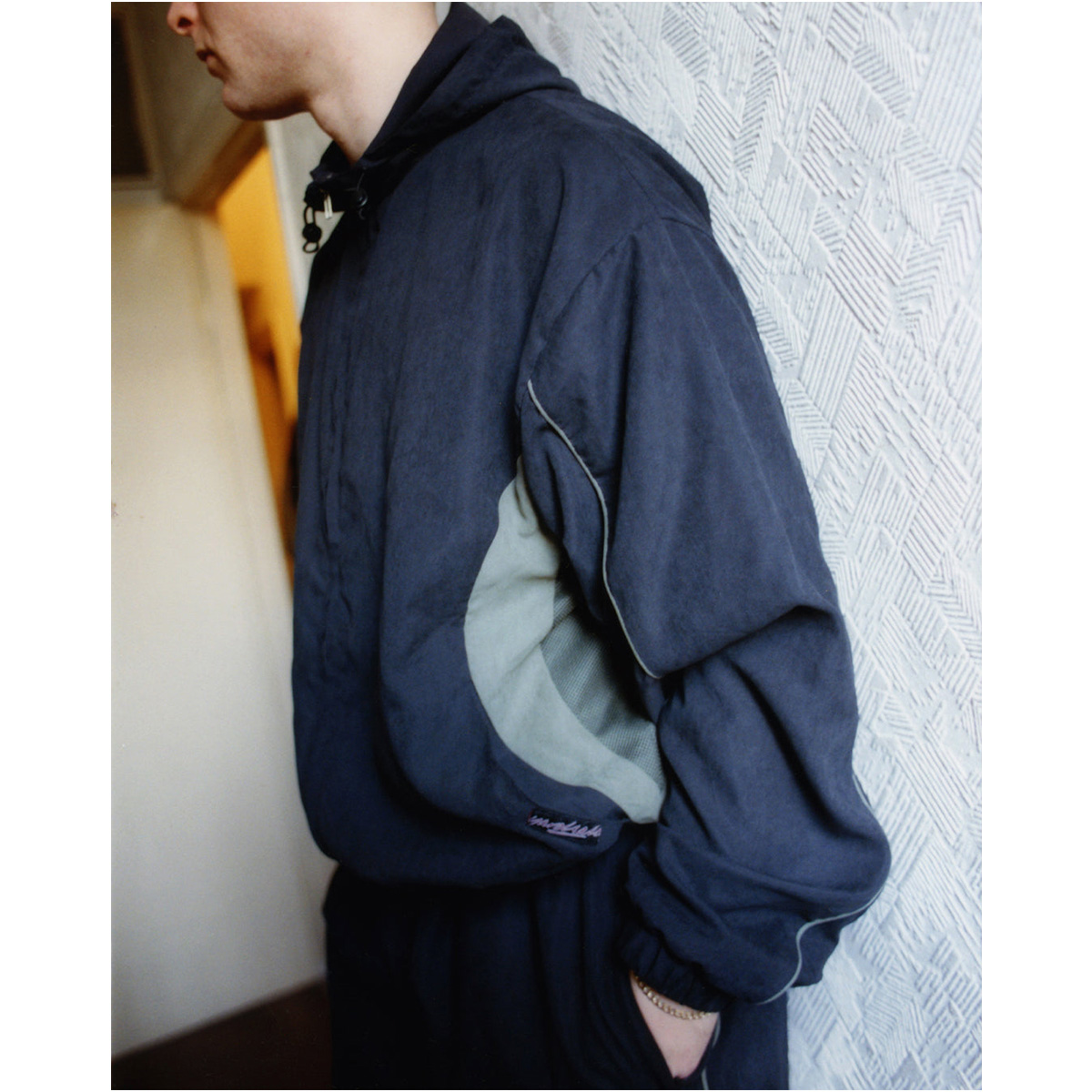 Yardsale Script Mesh Tracksuit Jacket Green/Grey