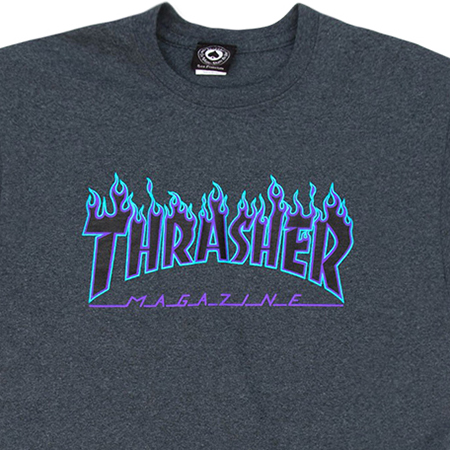 Thrasher Flame T-Shirt Dark Heather Thrasher Flame T-Shirt Dark Heather