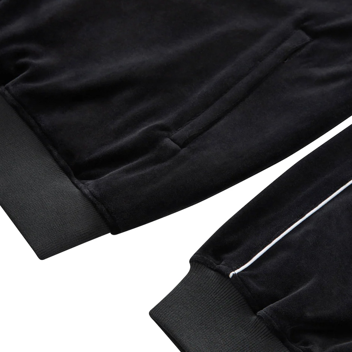 Grand Collection x New Balance Velour Track Jacket Black Grand Collection x New Balance Velour Track Jacket Black