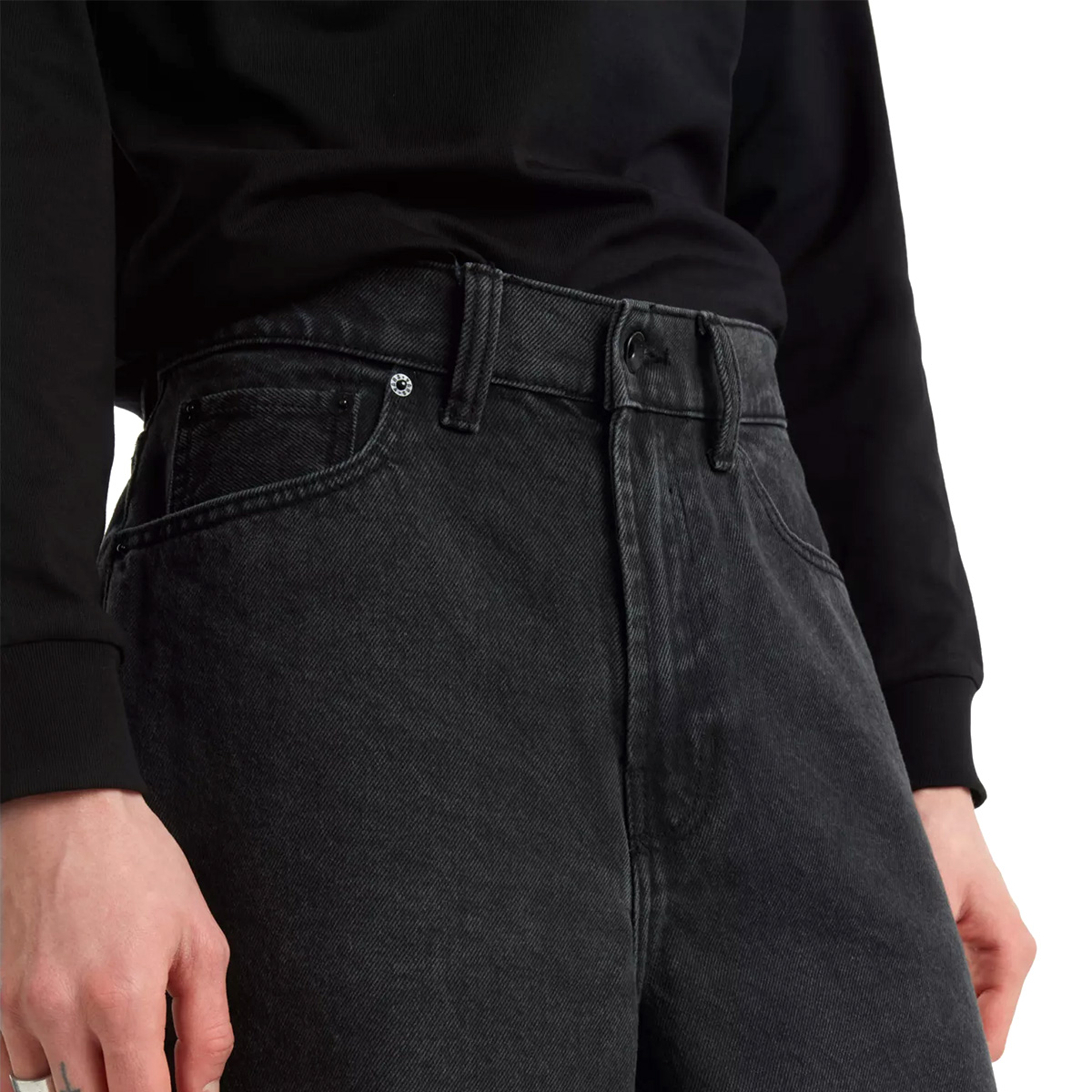 Vans Check-5 Baggy Denim Short Washed Black Vans Check-5 Baggy Denim Short Washed Black