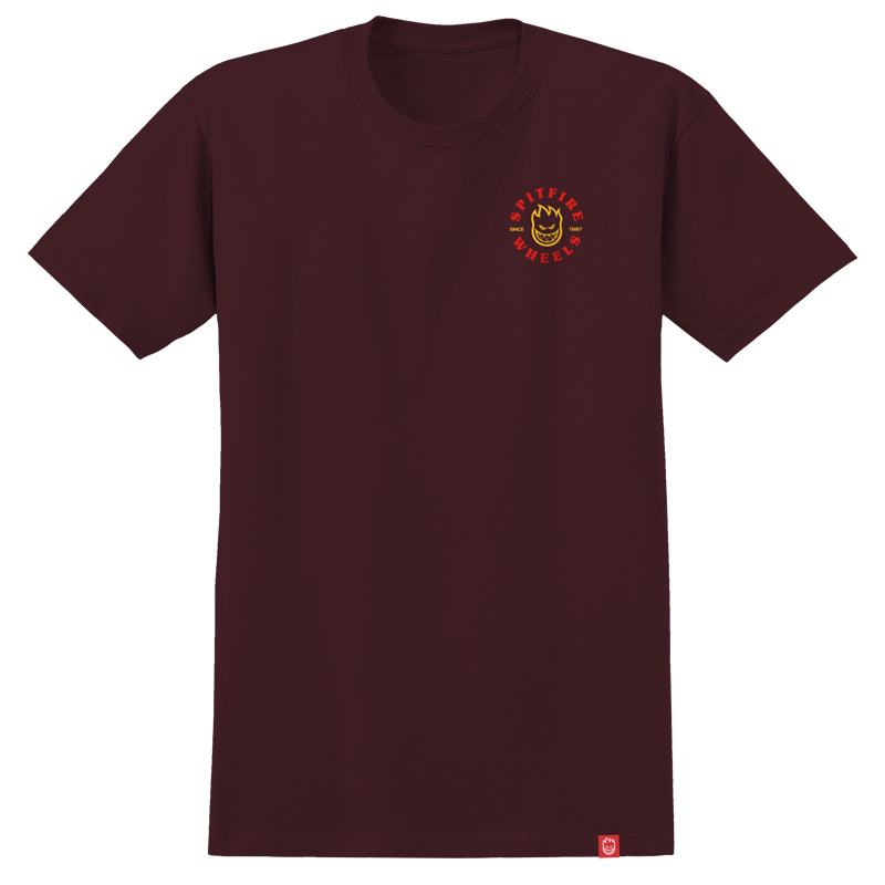 Spitfire Bighead Classic Youth T-Shirt Maroon/Red/Yellow