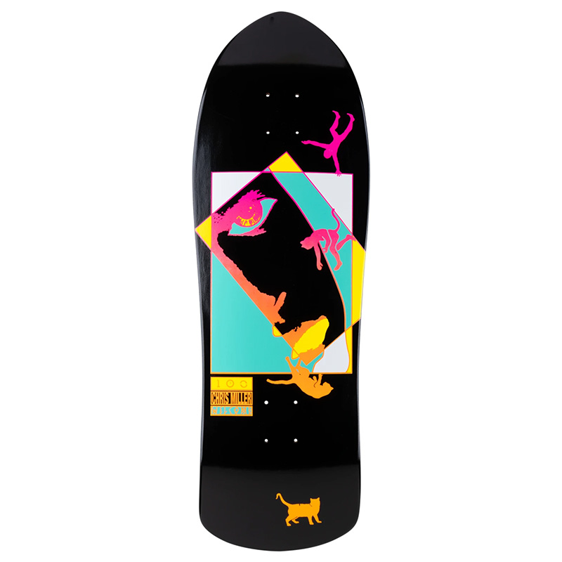 Welcome Faces - Chris Miller Pro Model Crossbone Skateboard Deck Black Dip 10.0