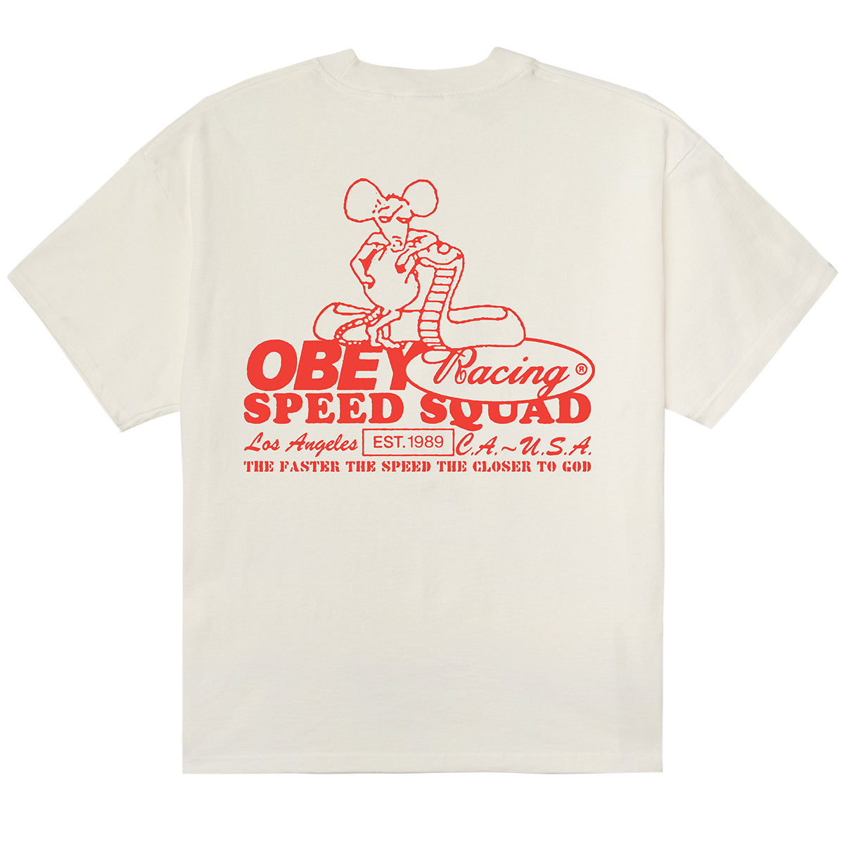 Obey Speed Squad T-Shirt Vintage White