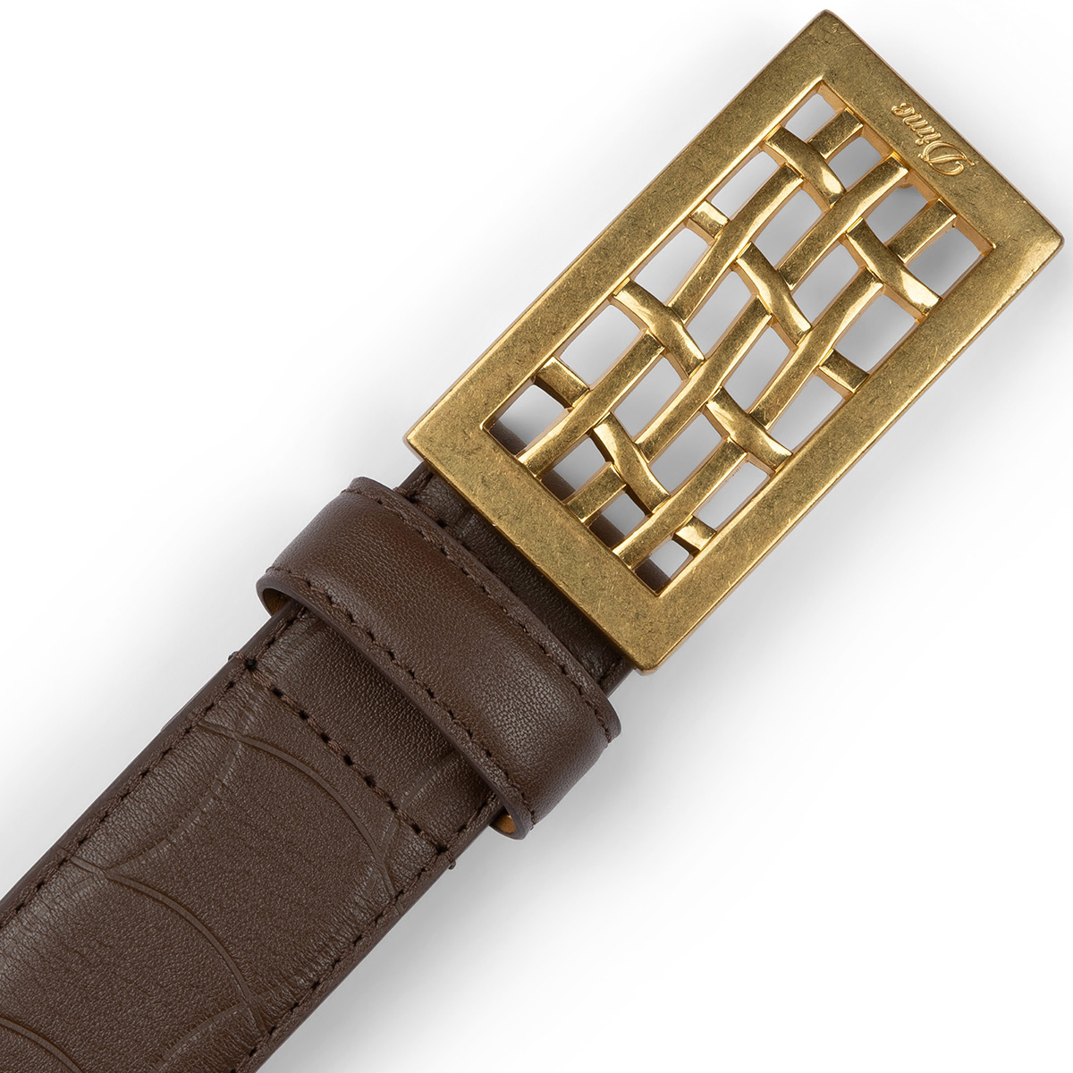Dime Heavyweight Leather Belt Brown