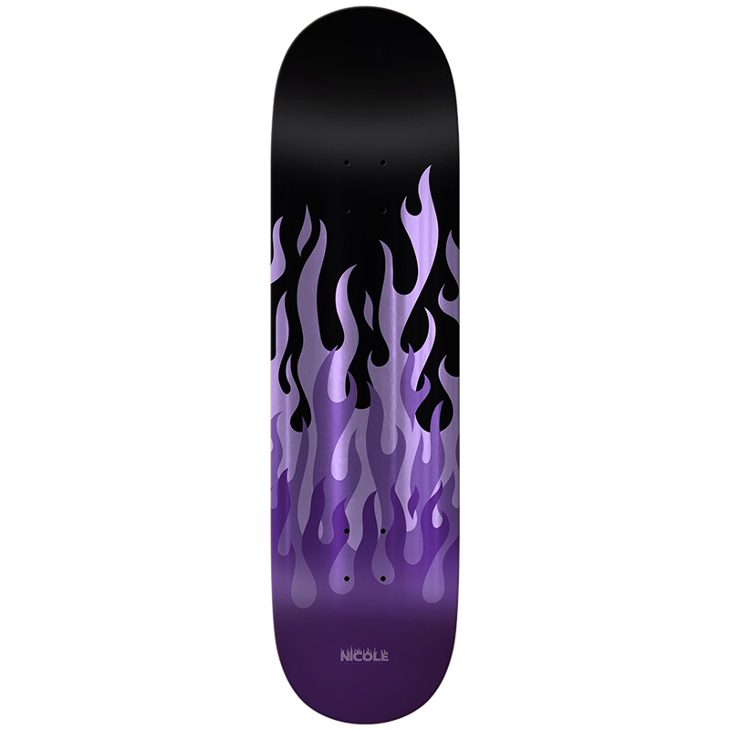 Real Nicole Kitted Skateboard Deck Purple 8.25