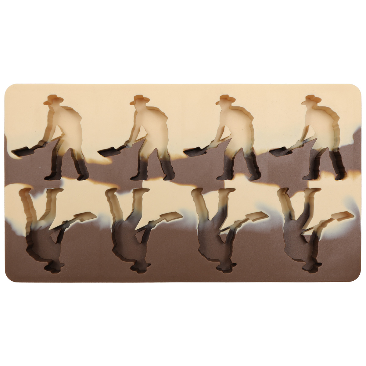 Pass Port Digger Man Ice Tray Brown Marble