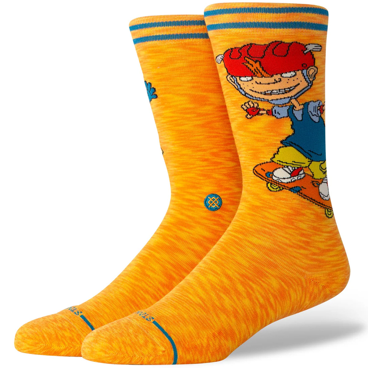 Stance Sam And Twister Crew Socks Orange Stance Sam And Twister Crew Socks Orange