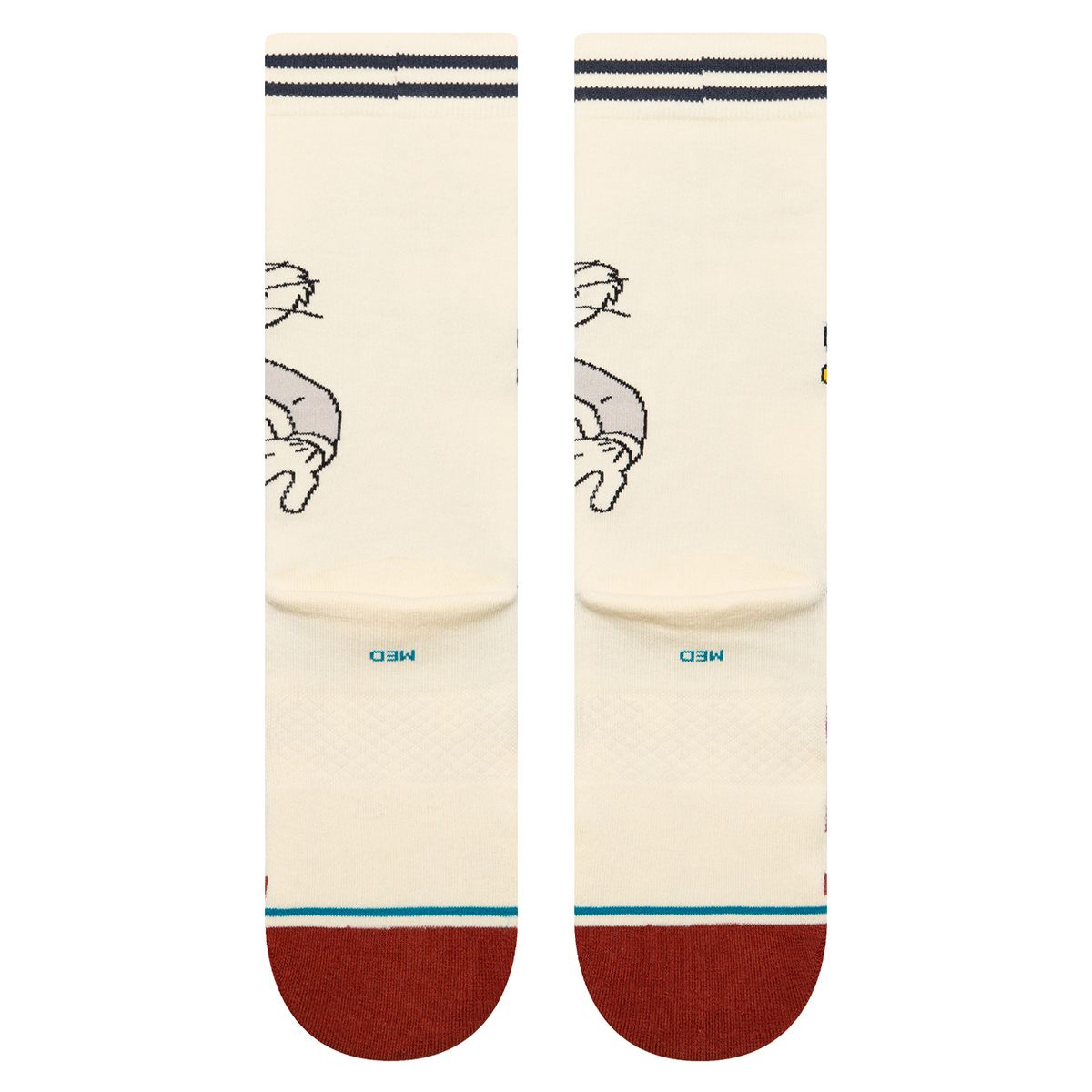 Stance Bugs Crew Socks Vintage White