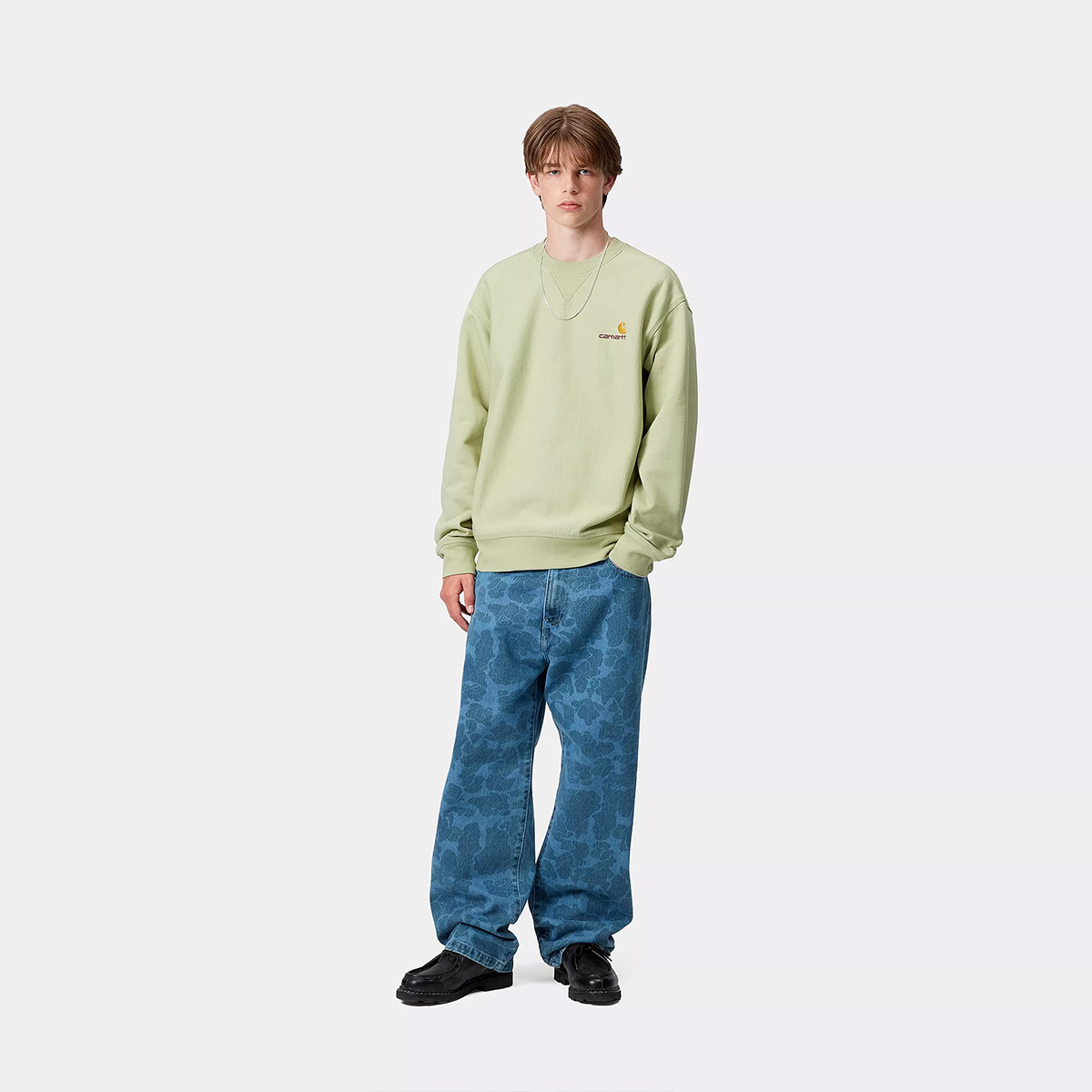 Carhartt WIP American Script Sweater Pale Olive