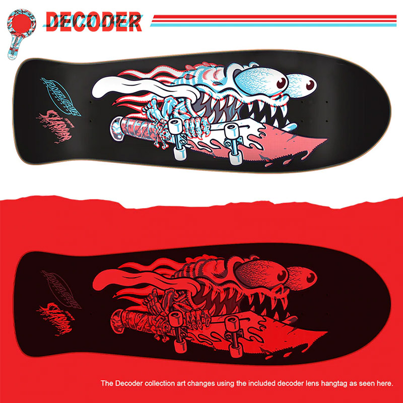 Santa Cruz Meek Slasher Decoder Reissue Skateboard Deck 10.1 Santa Cruz Meek Slasher Decoder Reissue Skateboard Deck 10.1
