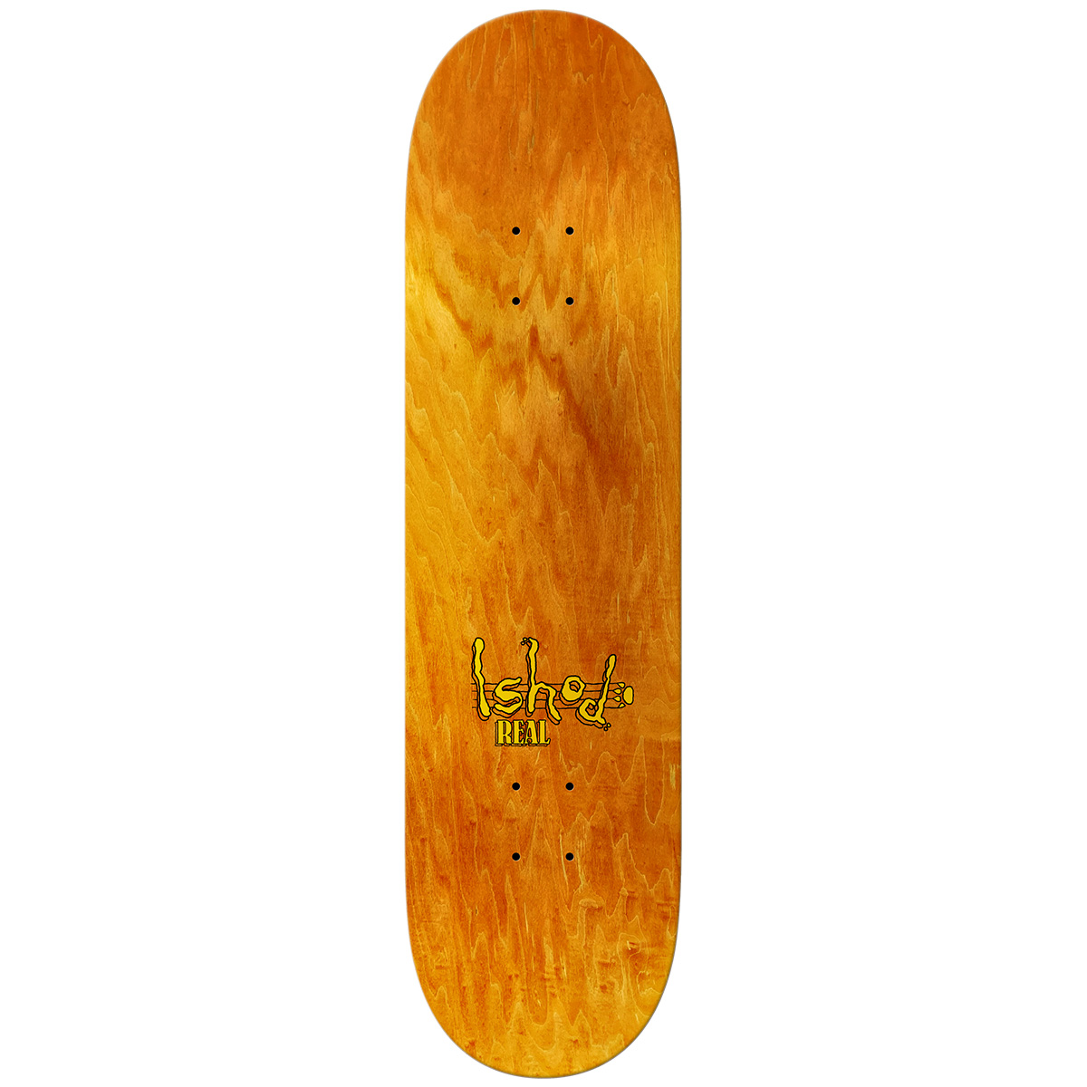Real Ishod Rude Twin Tail Skateboard Deck Yellow 8.25 Real Ishod Rude Twin Tail Skateboard Deck Yellow 8.25