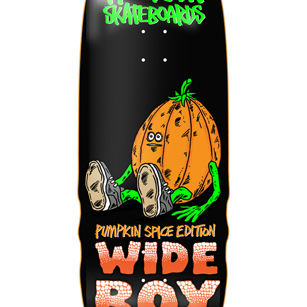 Heroin Pumpkin Spice Wide Boy Skateboard Deck 10.75