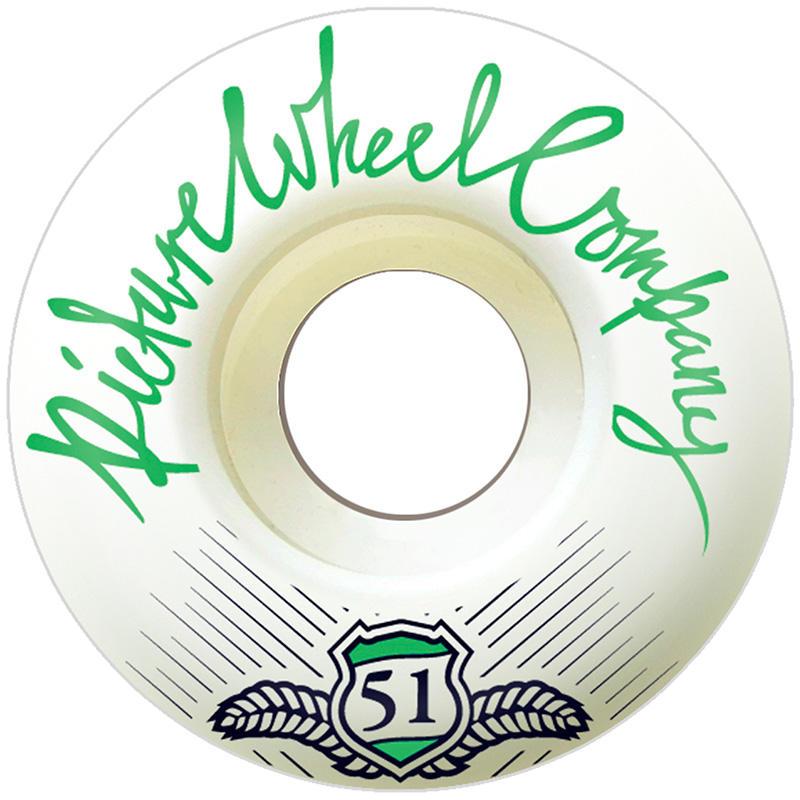 Picture Wheel Co Shield Series Conical Shape Light Green Wheels 51mm