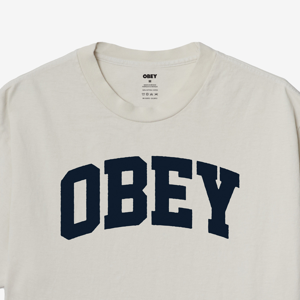 Obey Collegiate T-Shirt Pigment Chalk Obey Collegiate T-Shirt Pigment Chalk