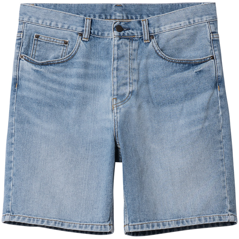 Carhartt WIP Newel Short Blue Light Used Wash Carhartt WIP Newel Short Blue Light Used Wash