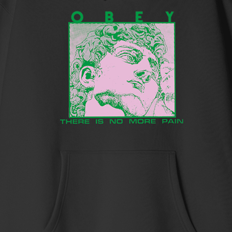 Obey No Pain Hooded Sweater Black Obey No Pain Hooded Sweater Black
