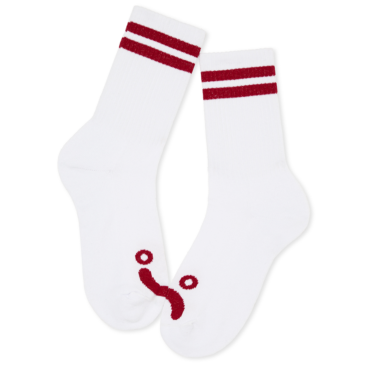 Polar Rib Socks Happy Sad White/Red