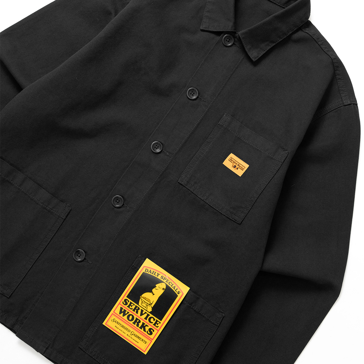 Service Works Canvas Chore Shirt Black
