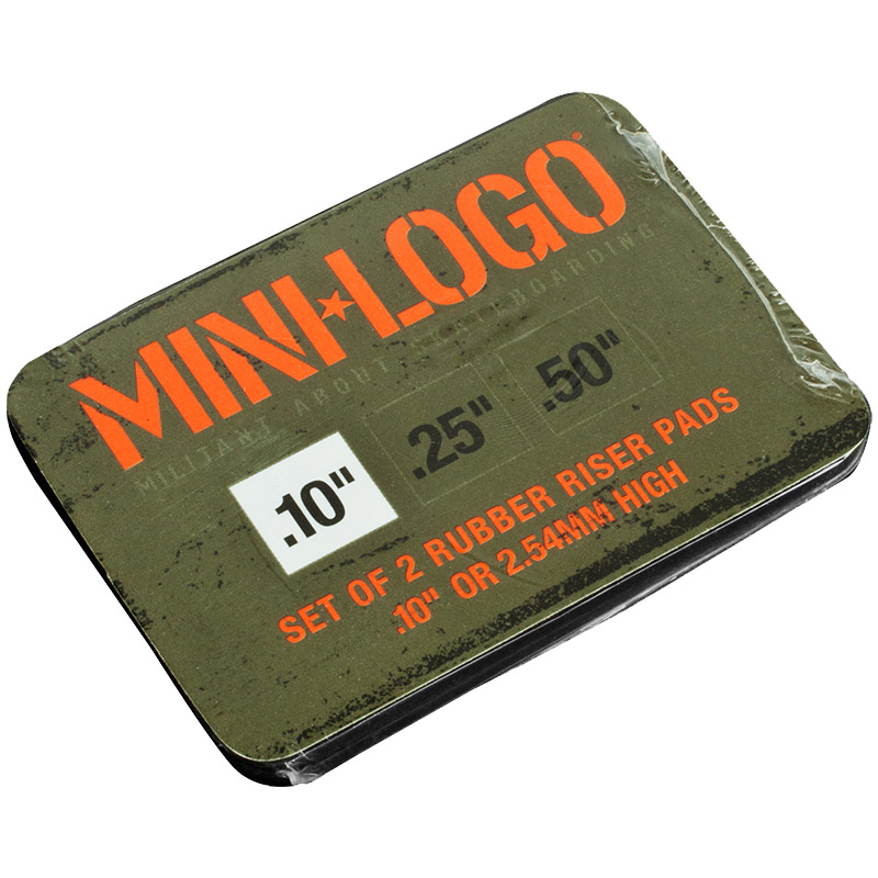 Mini Logo Rubber Riser Shock Pad 0.1 black -2 -pack-