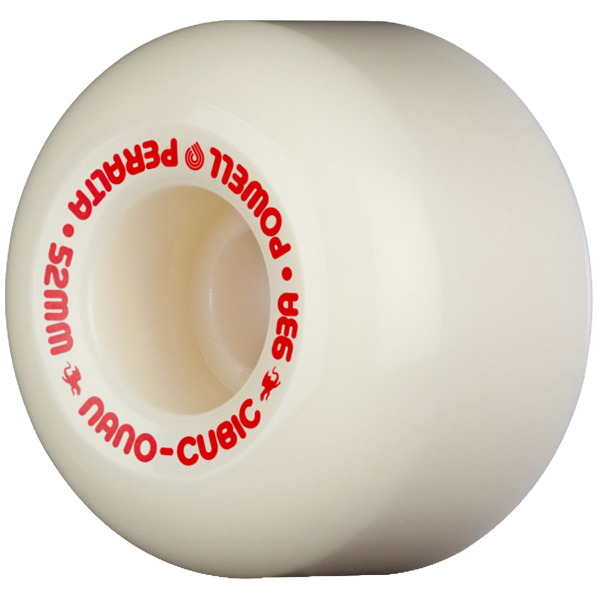 Powell Peralta Dragon Formula Nano Cubic Wheels White/Red 93A 52mm x 36mm