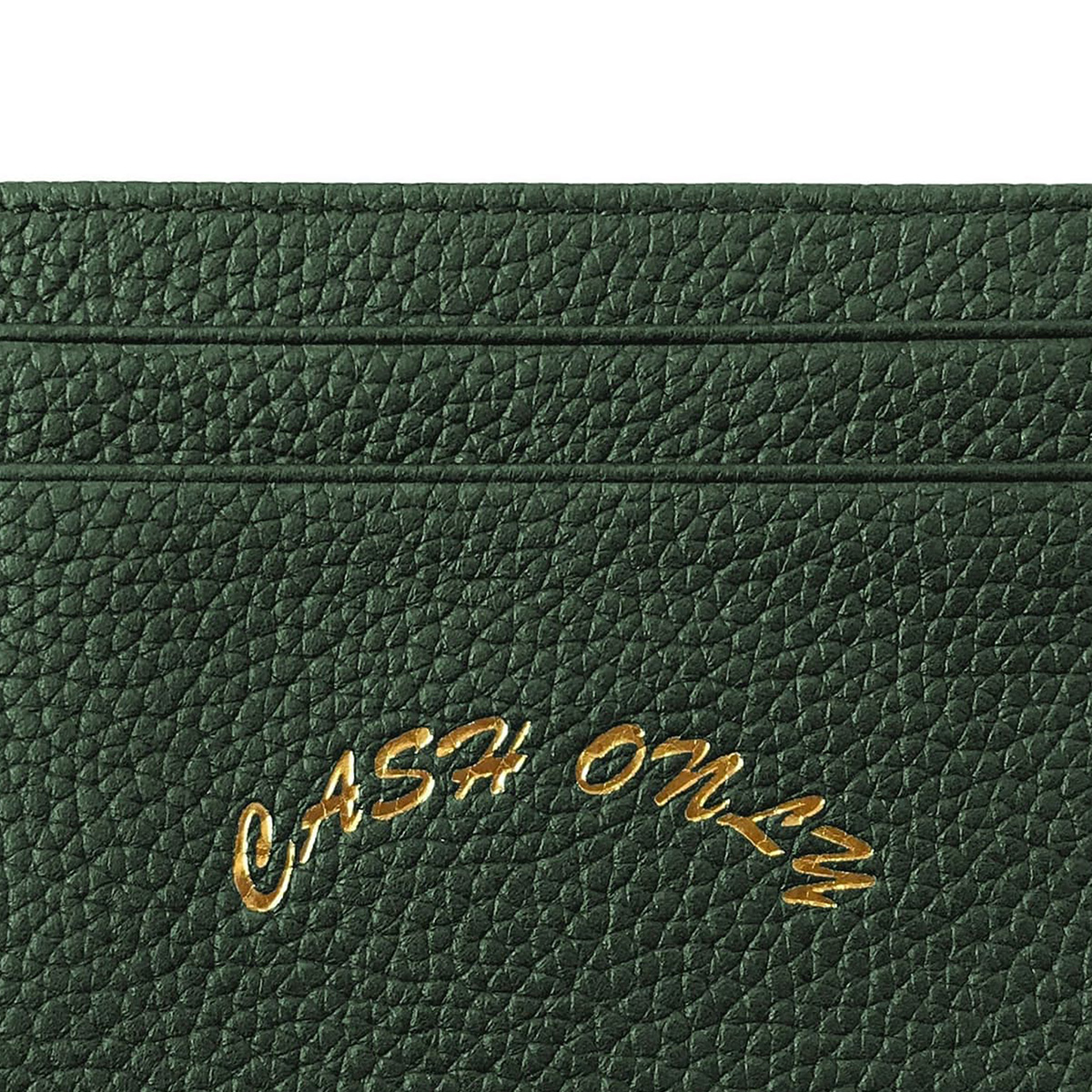 Cash Only Leather Cardholder Emerald