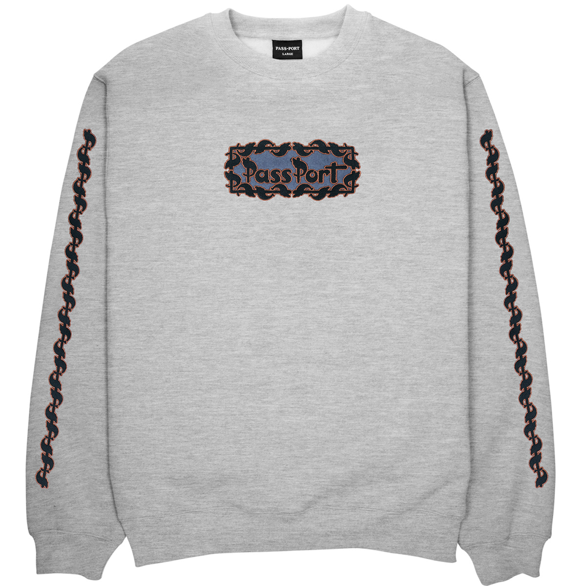 Pass Port Pattoned Sweater Ash Pass Port Pattoned Sweater Ash