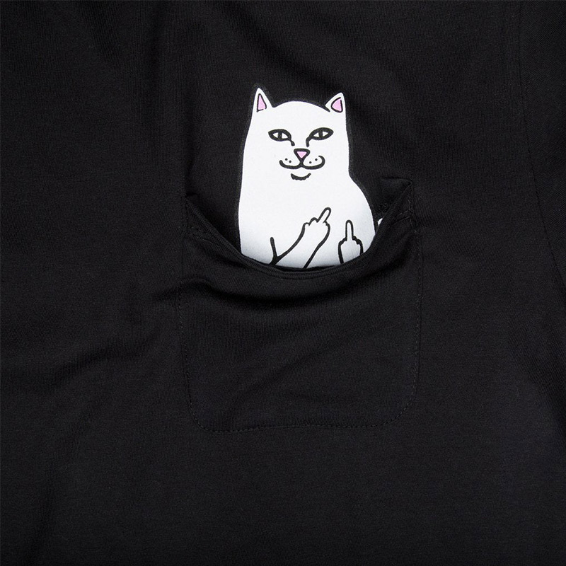 RIPNDIP Lord Nermal Pocket T-Shirt Black RIPNDIP Lord Nermal Pocket T-Shirt Black