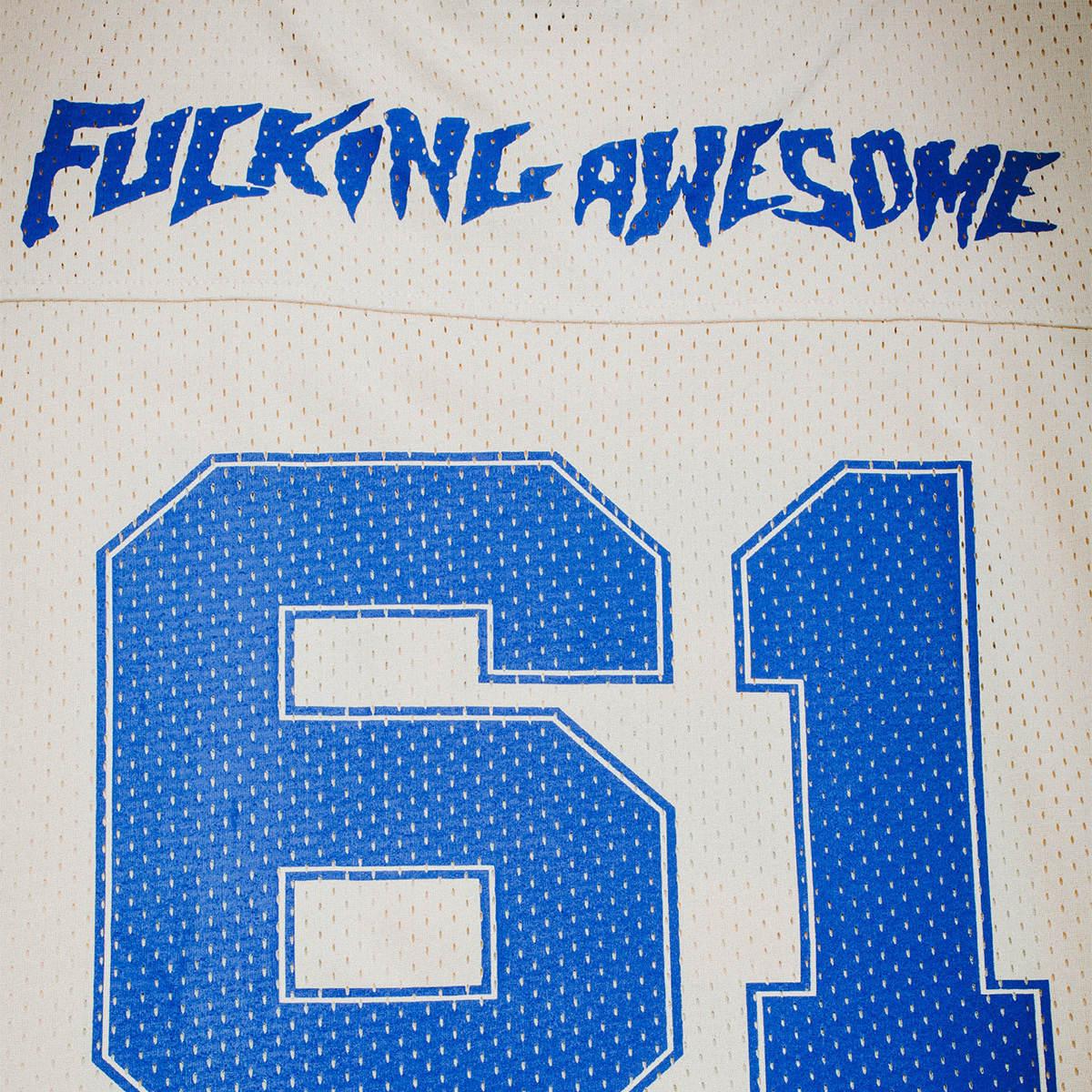 Fucking Awesome Stamp Logo Practice Jersey Cream Blue